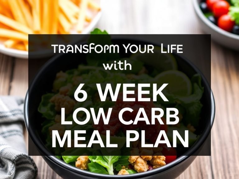 Transform Your Life with a 6 Week Low Carb Meal Plan: Easy Recipes for Weight Loss and Energy Boost!