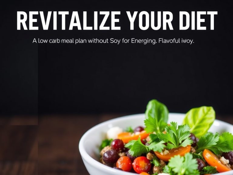 Revitalize Your Diet: A Low Carb Meal Plan Without Soy for Energizing, Flavorful Living
